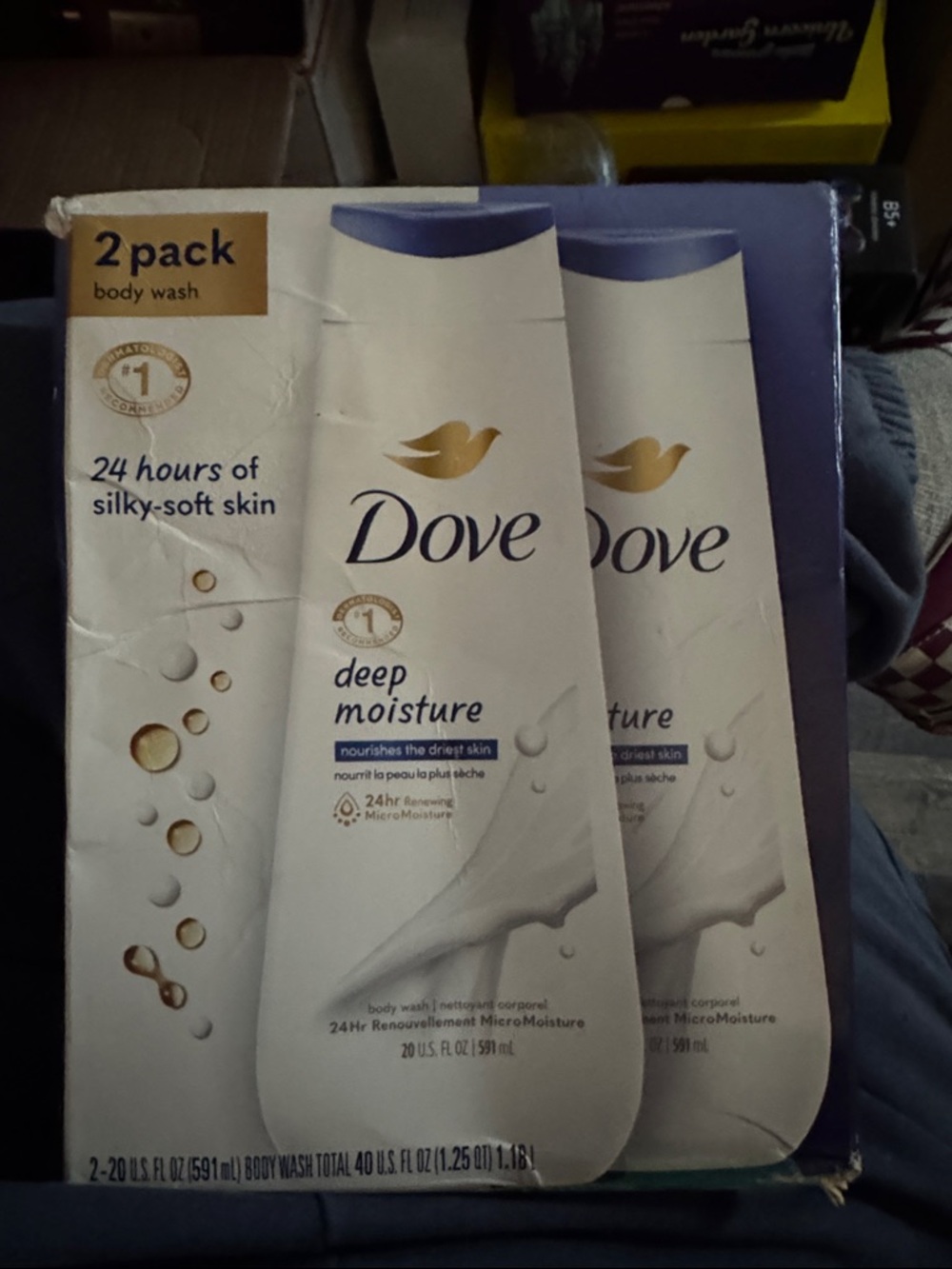 Dove Deep Moisture Body Wash 2-Pack - White